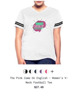 English Makes No Sense Women's V-Neck Football Tee